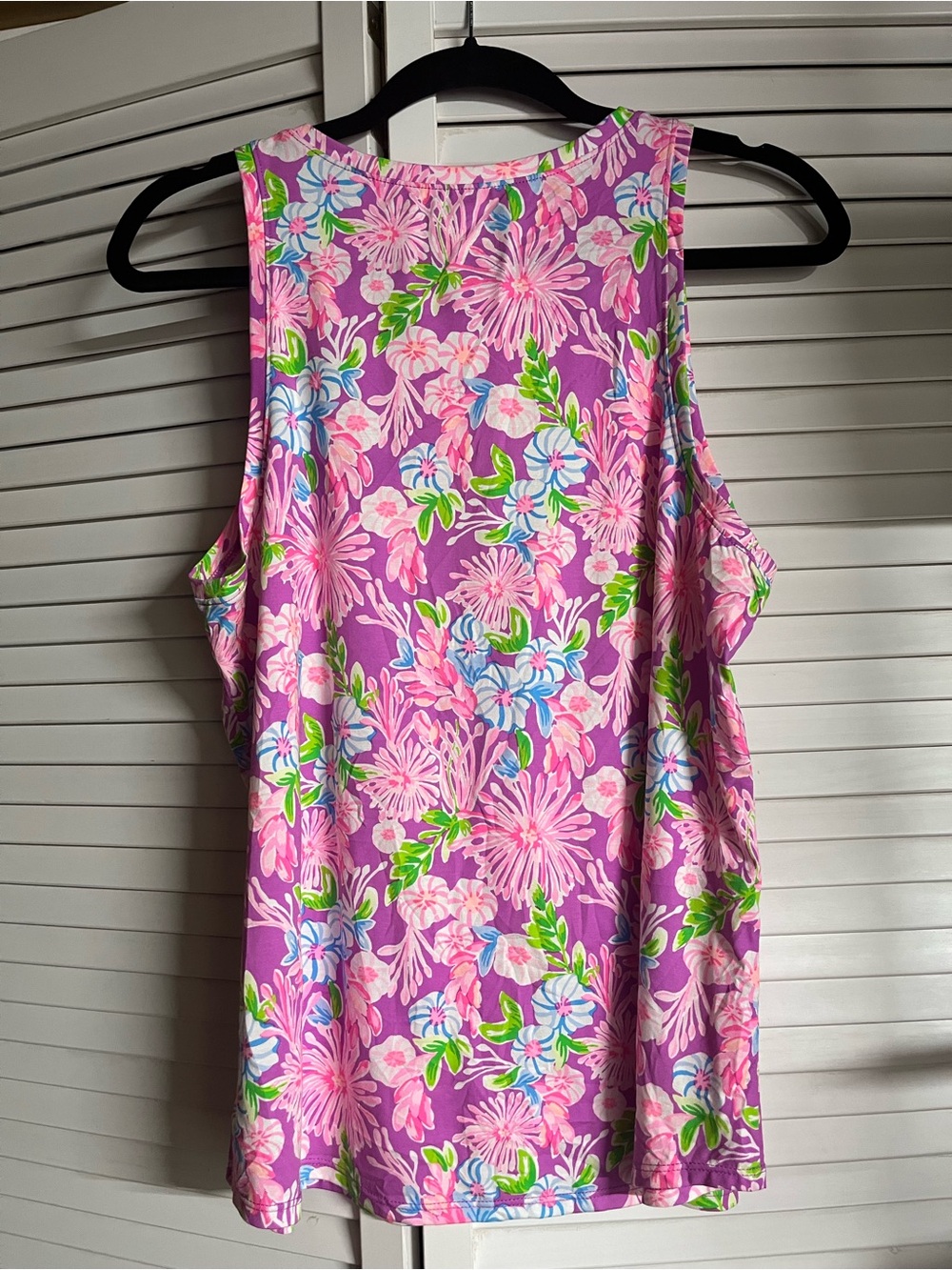 Lilly Pulitzer Luxletics Pink Floral UPF High-Neck Tank - Picture 6 of 6